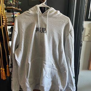 LARGE (Grey) Forever 21 GoodBye Hoodie with Flowers Unisex Hoodie